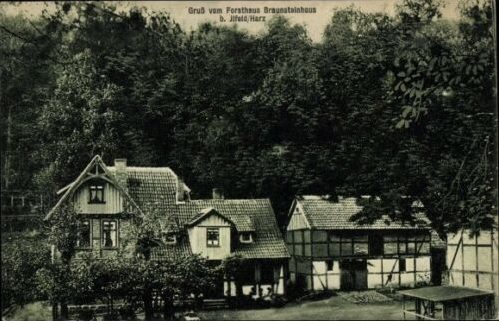 Ansichtskarte: Gruß vom Forsthaus Braunsteinhaus bei Ilfeld im Harz